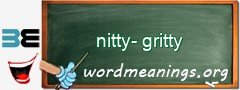 WordMeaning blackboard for nitty-gritty